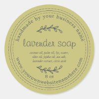 Rustic Handmade Lavender Soap Green