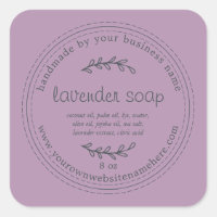 Rustic Handmade Lavender Soap Purple