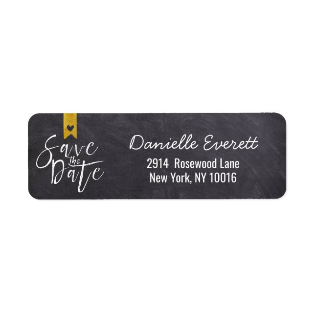 Rustic Handwritten Save The Date Script Address (Front)
