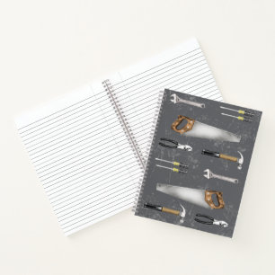 Rustic Handyman Tool With Name Notebook