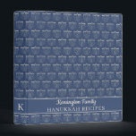 Rustic Hanukkah Menorah Holiday Memories Recipe Binder<br><div class="desc">Rustic Hanukkah Menorah Holiday Memories Recipe Binder with a cute pattern of festive menorahs on a subtle holiday blue background. It's a great way to store all your favourite holiday recipes and memories. Makes a great keepsake!</div>