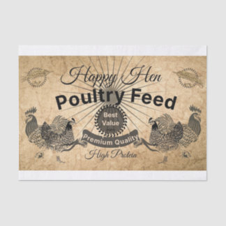 Rustic Happy Hen Decoupage/Tissue Paper