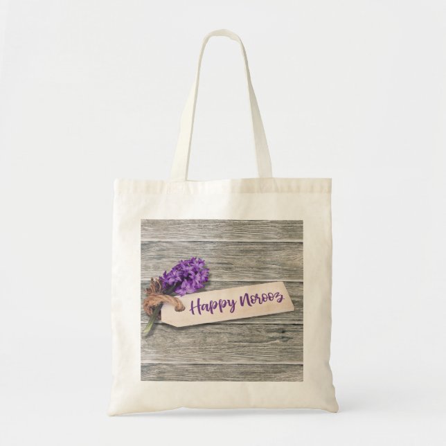 Rustic Happy Norooz Hyacinth - Budget Tote (Front)