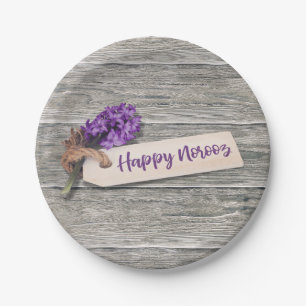 Rustic Happy Norooz Hyacinth - Paper Plate
