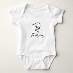 Rustic Happy Thanksgiving Autumn Fall  Baby Bodysuit
