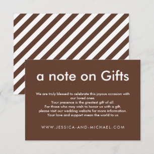 💍 Rustic Harmony note on Gifts Enclosure Card