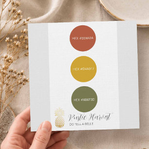 Rustic Harvest Wedding Colour Palette Invitation
