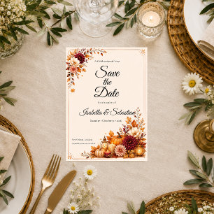 Rustic Harvest Wedding Save The Date
