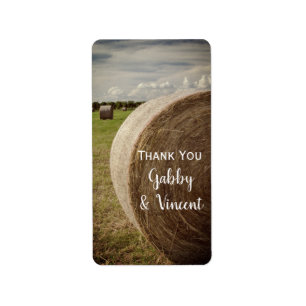 Rustic Hay Bales Ranch Wedding Thank You Tags