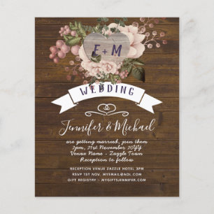 Rustic Heart PHOTO Pink Blush Rose Gold Wedding