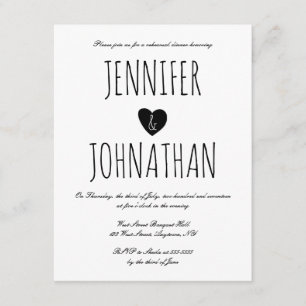 Rustic heart rehearsal dinner invitations
