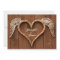 Rustic Heart with Wings Wood Wedding Invitations