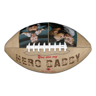 Rustic Hero Daddy Father`s Day 2 Photo Collage  Football