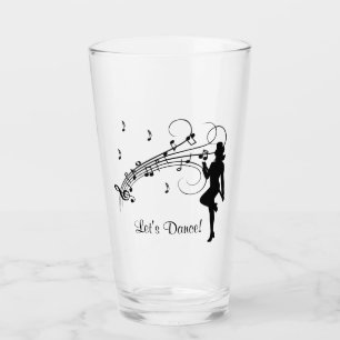 Rustic High Step Dancing to the Music Personalized Glass