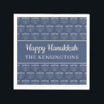 Rustic Holiday Blue White Menorah Hanukkah Napkin<br><div class="desc">Rustic Holiday Blue White Menorah Hanukkah Party Napkins - perfect for any night of Hanukkah!</div>