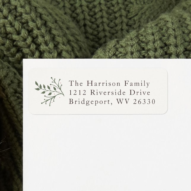 Rustic holiday branches return address (Creator Uploaded)