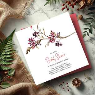 Rustic Holiday Bridal Shower Invitation