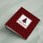 Rustic Holiday Buffalo Plaid Family Album Binder<br><div class="desc">✅ For matching items search #42F in my collections ✅ Preserve your holiday memories with this personalized Christmas memory album / ring binder in classic red and black buffalo plaid. Customize with your family name and store photos, cards, and keepsakes in cozy farmhouse style. Perfect as a meaningful Christmas gift...</div>
