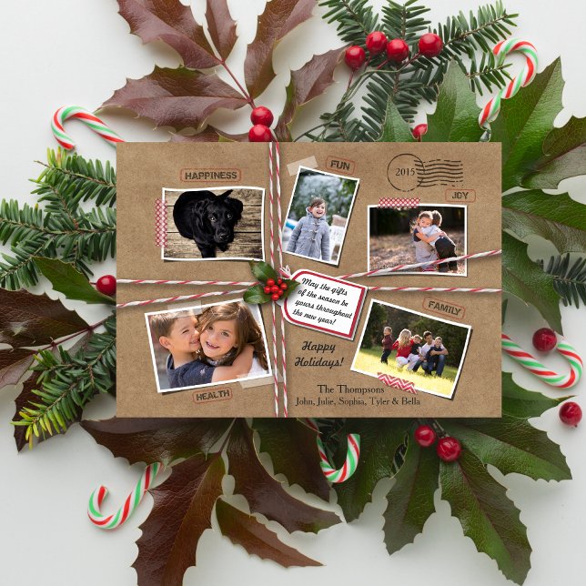 Rustic Holiday Christmas Kraft Paper 5 Photo (Creator Uploaded)