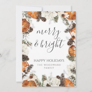 Rustic Holiday Merry And Bright Border