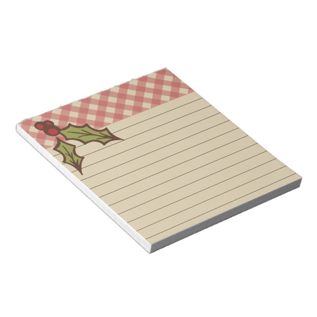 Rustic Holiday Notepad (Angled)