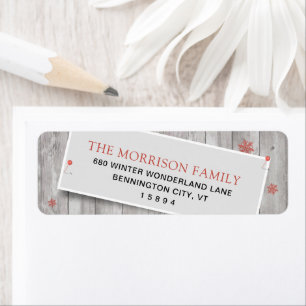 Rustic Holiday Return Address