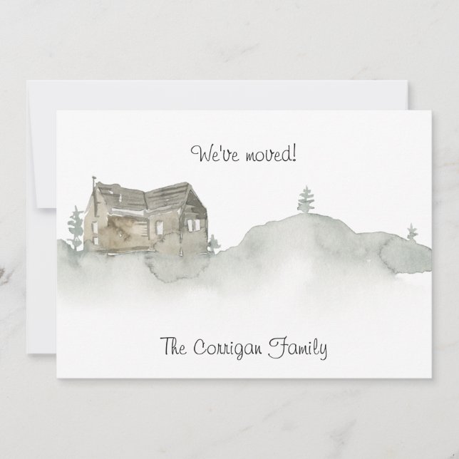 Rustic Home Nouvelle carte de Faire-part d'adresse (Devant)