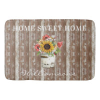 Rustic Home Sweet Home Wood Family Name 