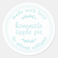 Rustic Homemade Baked Goods Apple Pie Blue White
