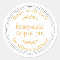 Rustic Homemade Baked Goods Apple Pie Yellow