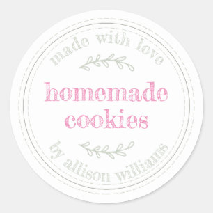 Rustic Homemade Baked Goods Cookies Classic Round Sticker