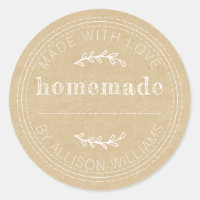 Rustic Homemade Baked Goods Jam Can Kraft Paper
