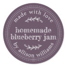 Rustic Homemade Blueberry Jam Canning Purple