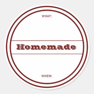 Rustic Homemade Canning Red Date Sticker Labels