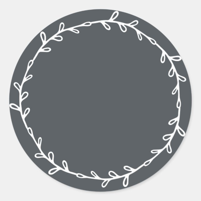 Rustic Homemade Jam Canning Off-Black Write On Classic Round Sticker (Front)