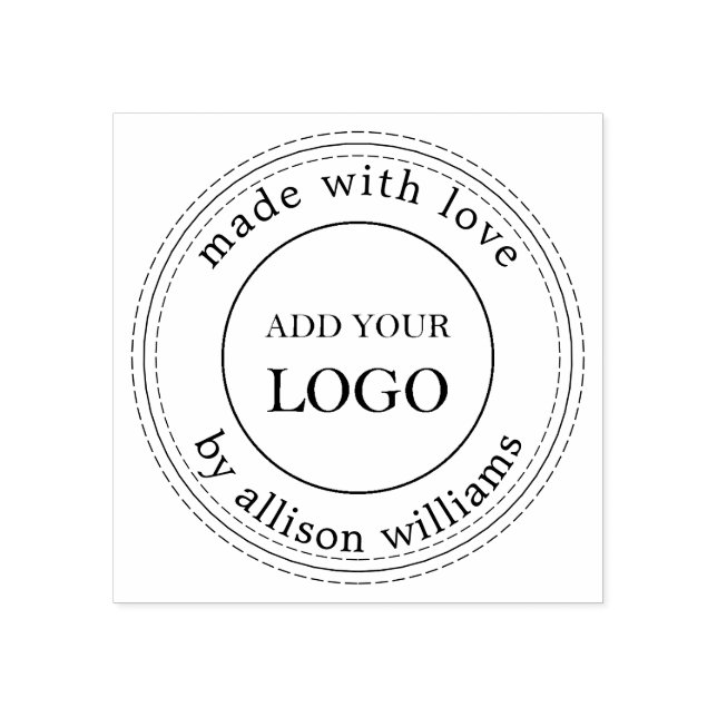 Rustic Homemade Small Business Logo Rubber Stamp (Imprint)