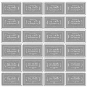Rustic Homemade Soy Candle Labels 24x Dark Grey