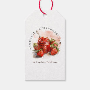 Rustic Homemade Strawberry Jam Jar Hang Tag