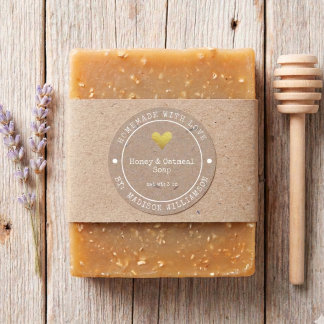 Rustic Homemade with Love  | Soap Label