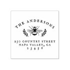 Rustic Honey Bee Vintage Typography Return Address
