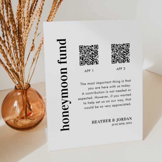 Rustic Honeymoon Fund Scan QR Wishing Well Sign (Creator Uploaded)