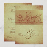 Rustic horse and carriage vintage look wedding