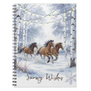 Rustic Horse Christmas Notebook