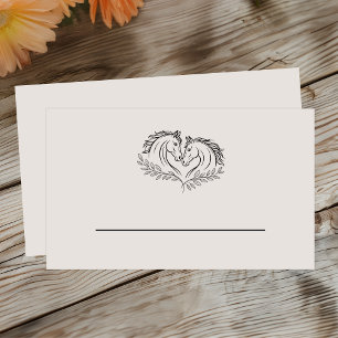 Rustic Horse Country Elegant Western Wedding Place Card