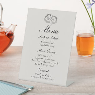 Rustic Horse Country Western Elegant Wedding Menu Pedestal Sign