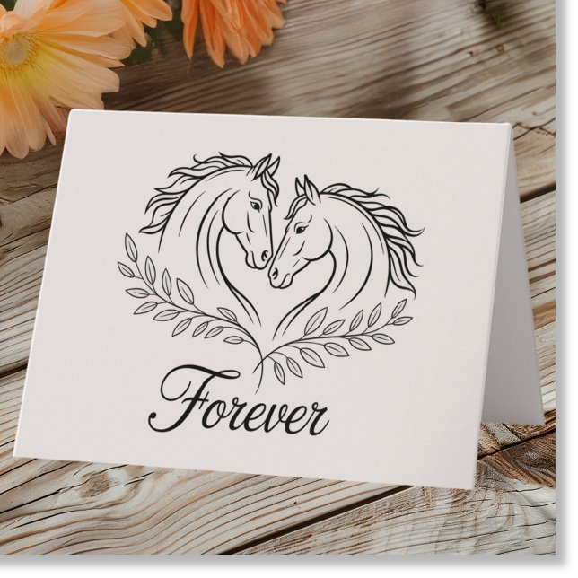 Rustic Horse Country Western Wedding Love  Card (Creator Uploaded)