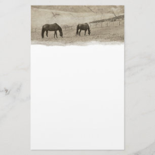 Rustic Horse Farm Stationery