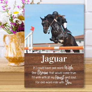 Rustic Horse Memorial Equine Remembrance Photo Plaque