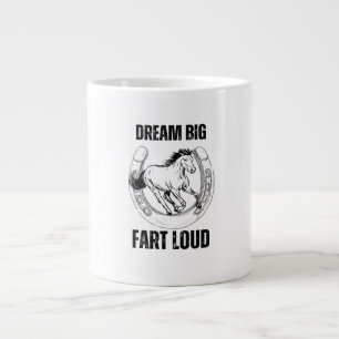  Rustic Horseshoe Dream Big Fart Loud  Large Coffee Mug
