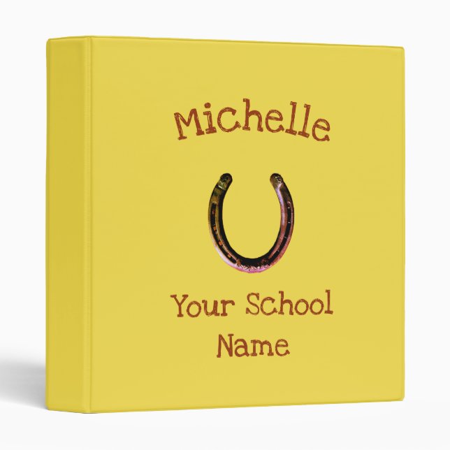 Rustic Horseshoe Western Theme Binder (Front/Spine)